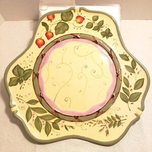 PARTYLITE GARDEN LITES CANDLE GARDEN TRAY/SERVING PLATTER + ORIGINAL BOX - P809